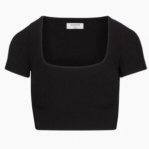 BNWT Babaton Sculpt Knit Squareneck Black - SIZE medium